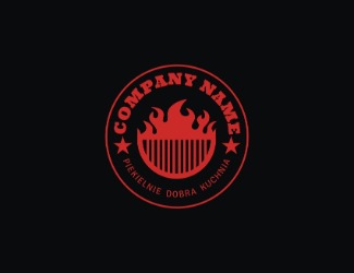 Projekt graficzny logo dla firmy online grill bistro